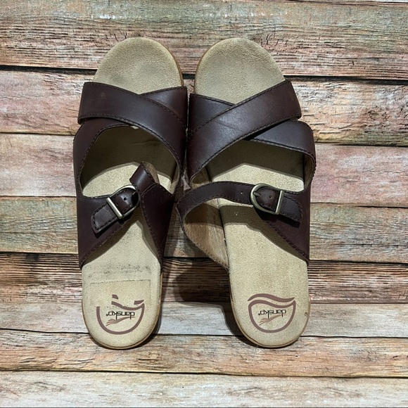 Dansko Brown Leather Sela Sandals - Picture 5 of 8